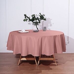 Set of 2 Dusty Rose 90 inch round tablecloths. 🌹